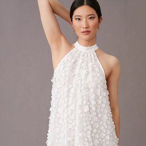 White Eva Franco Anthropologie Mini Dress
